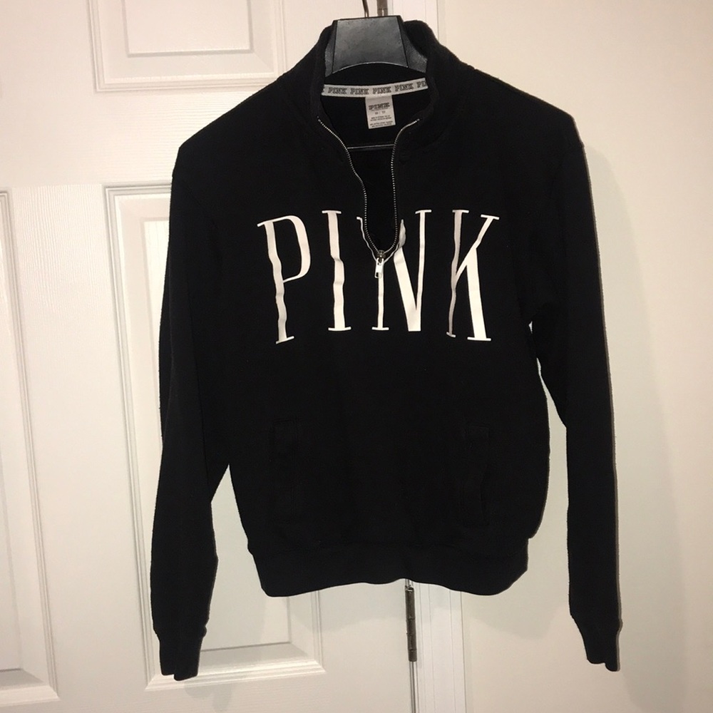 Victoria’s Secret PINK black pullover sweatshirt - Picture 2 of 4
